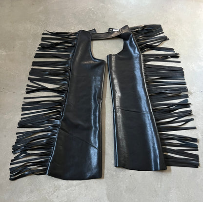 Custom Fringe Faux Leather Chaps