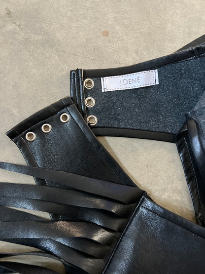 Custom Fringe Faux Leather Chaps