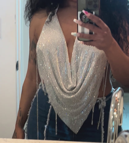 Distressed Chainmail Halter